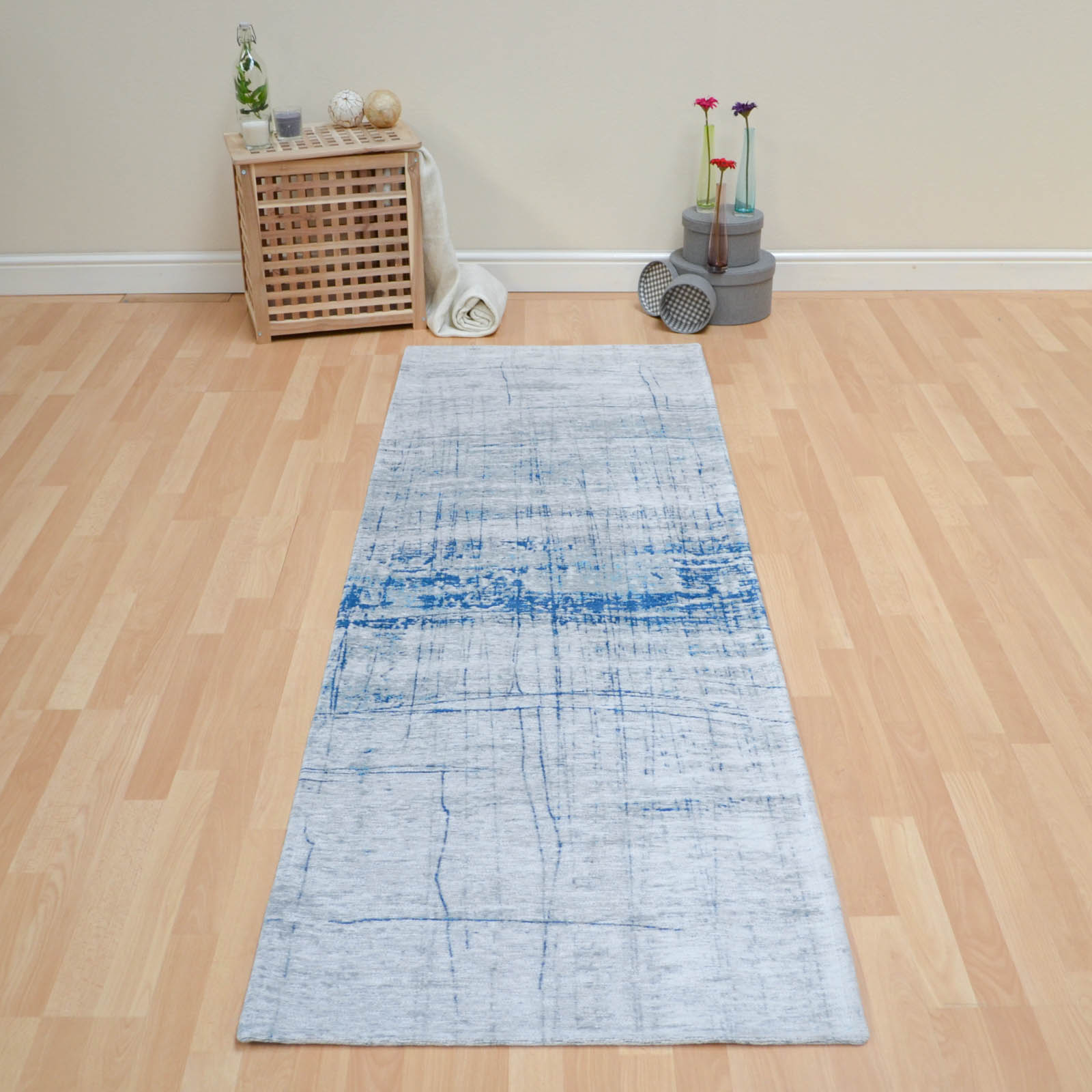 Mad Men Griff 8421 Abstract Runner Rug In Bronx Azurite By Louis De Poortere